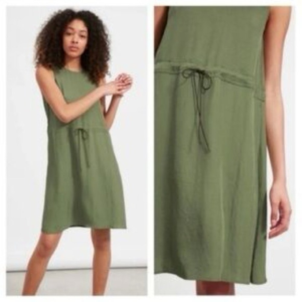 Everlane Olive Green Japanese Dress‎